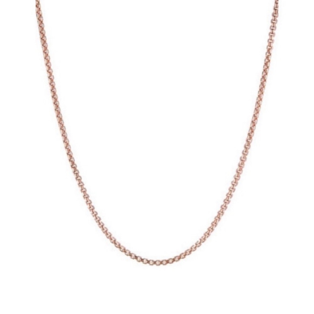 Made In Italy Rose Gold Box Chain Necklace